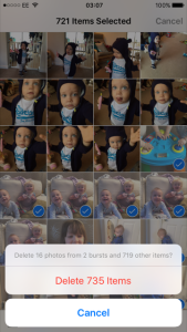 How to bulk delete multiple photos from iphone 6